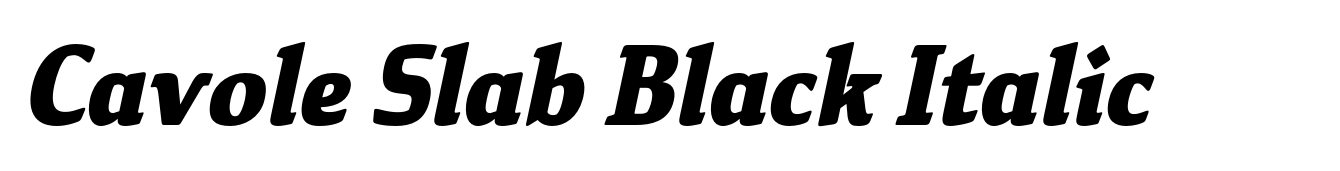 Cavole Slab Black Italic